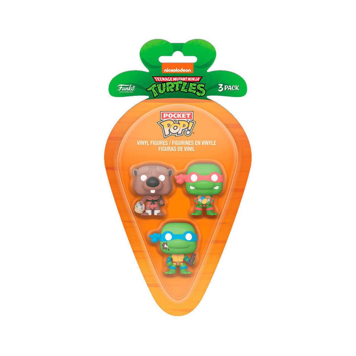 Funko 3-Pack Carrot Pocket Pop!: Teenage Mutant Ninja Turtles - Donatello/Michelangelo/Shredder Vinyl Figures