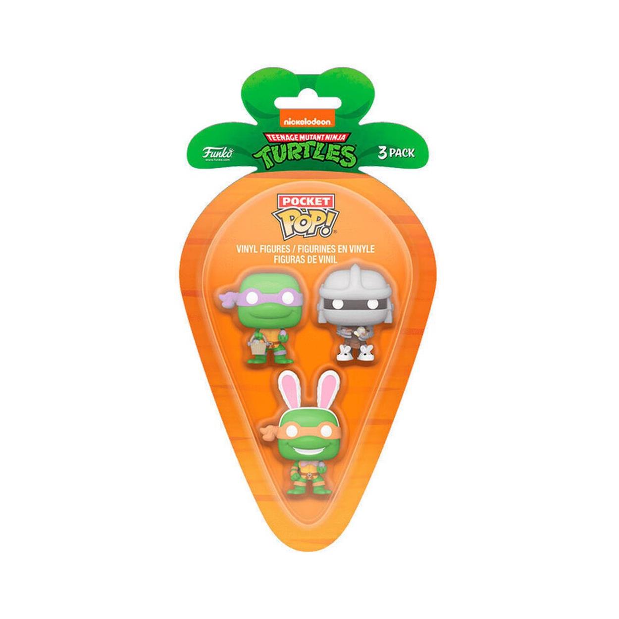 Funko 3-Pack Carrot Pocket Pop!: Teenage Mutant Ninja Turtles - Leonardo/Raphael/Splinter Vinyl Figures