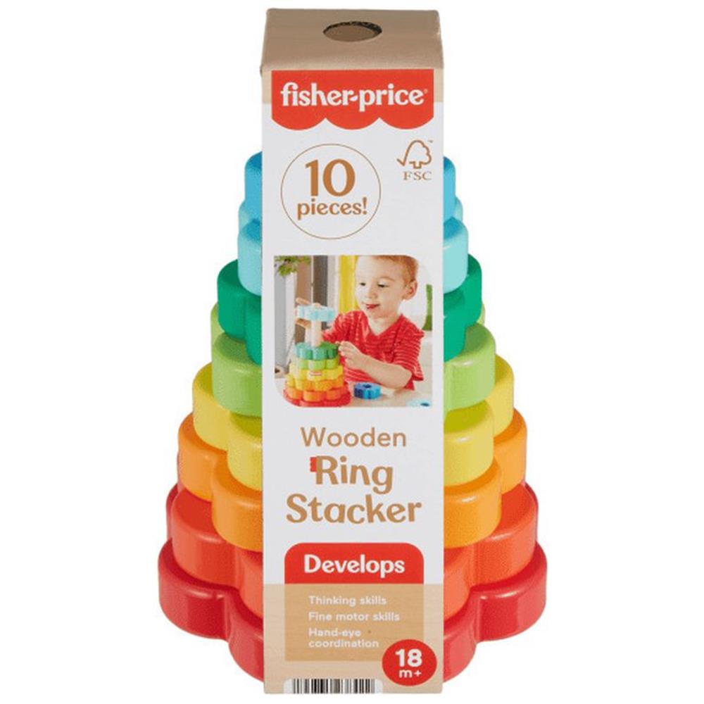 Fisher-Price®: Ξύλινος Σωρός Δακτυλίων (HXT77)