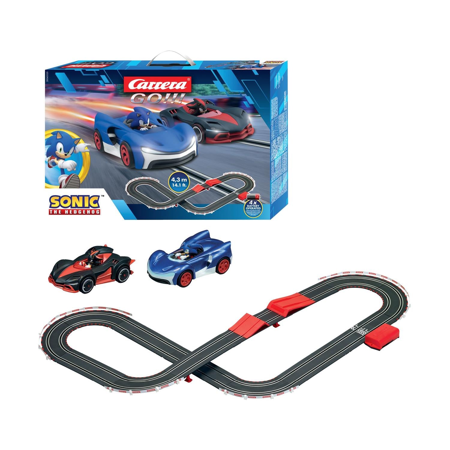 Carrera GO!!! Σετ: Sonic – Μπαταριοκίνητο Αυτοκινητάκι 1:43 (20063520)