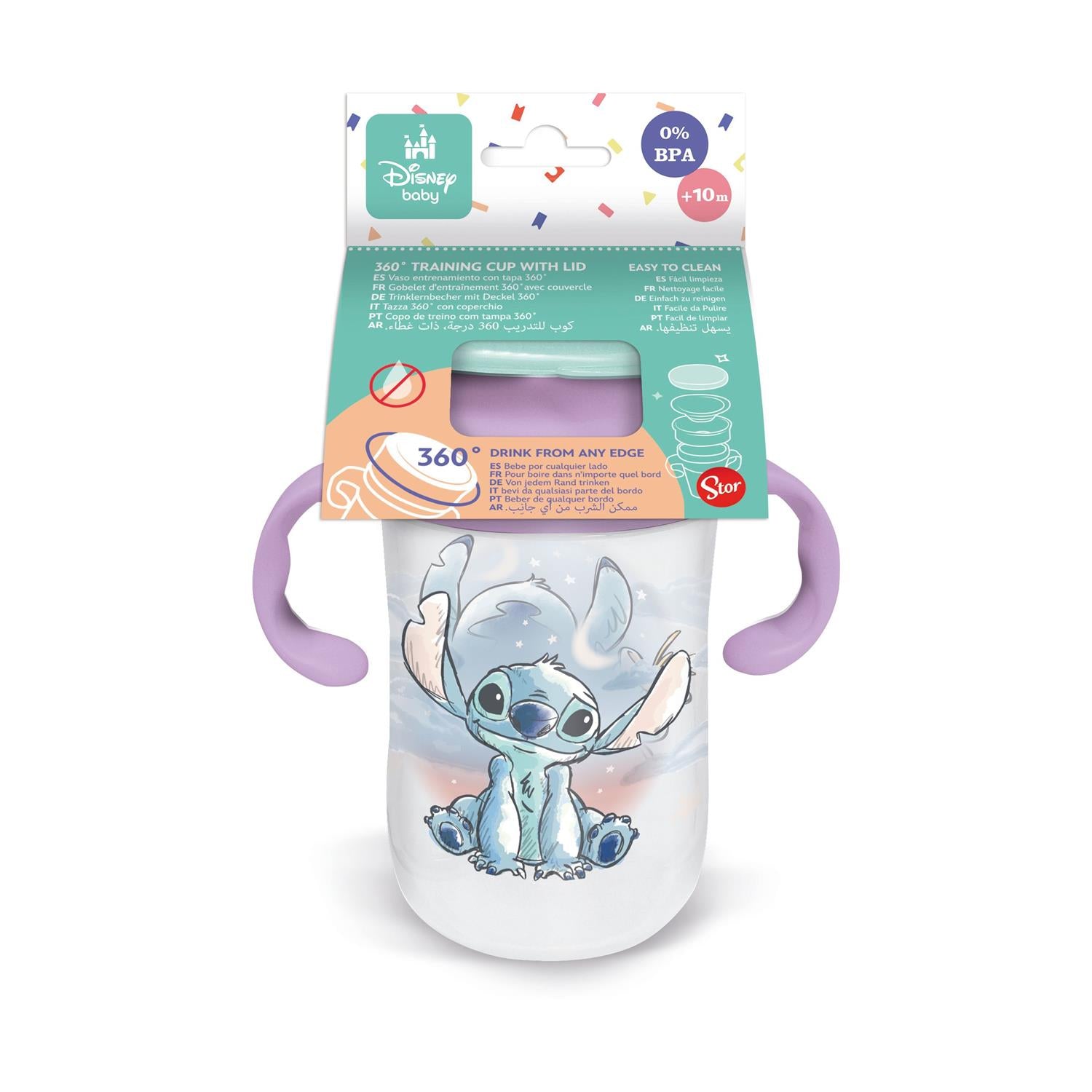 Ποτήρι Εκπαίδευσης 360° Disney Stitch Cuddle Me 395ml – Stor (10924)