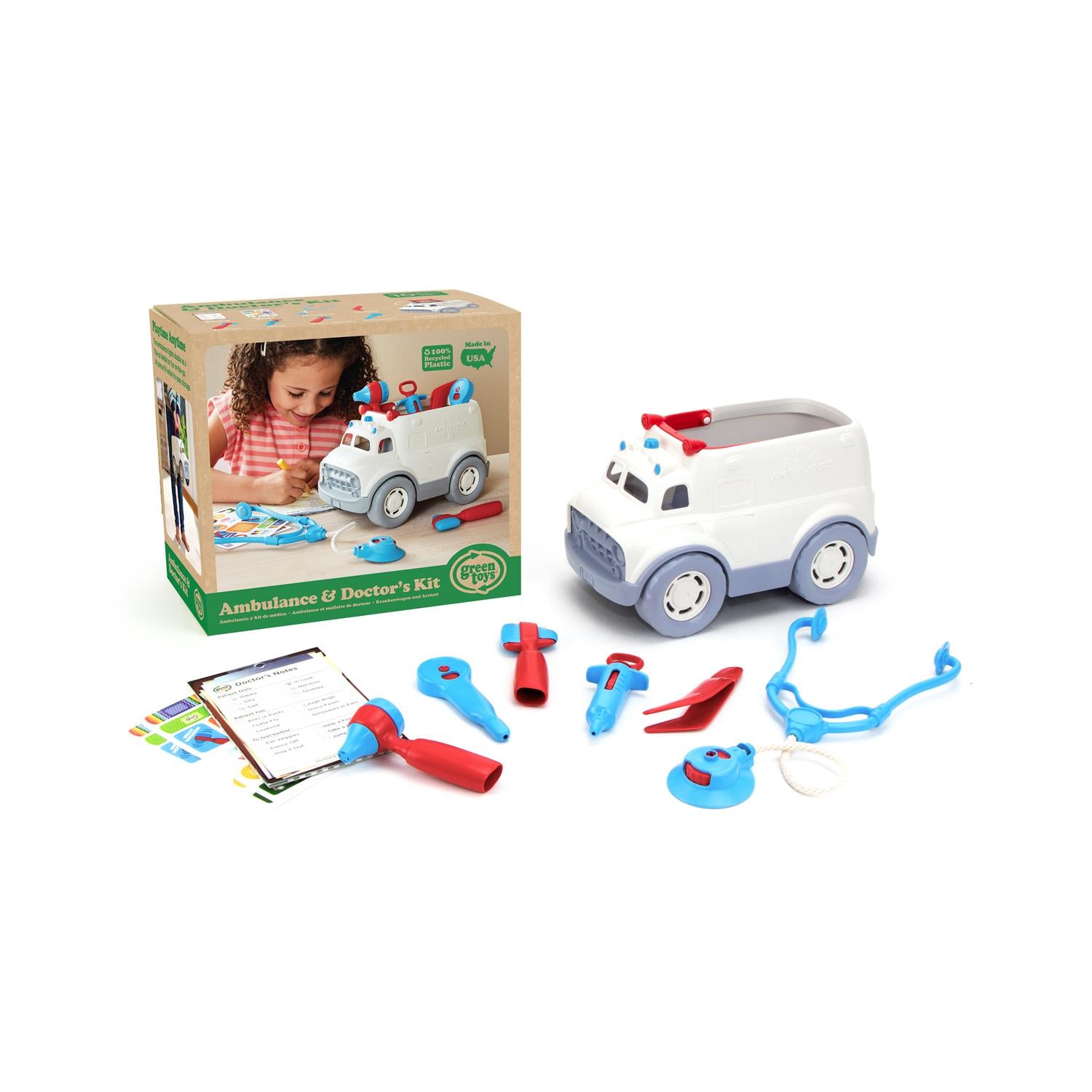 Green Toys: Ασθενοφόρο και Σετ Γιατρού (AMDK-1313)