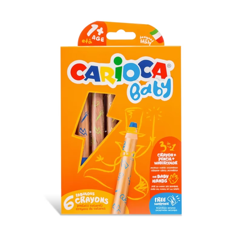 ΚΡΑΓΙΟΝ ΚΕΡΙΝΑ CARIOCA BABY JUMBO (1+) 6 χρωμ.