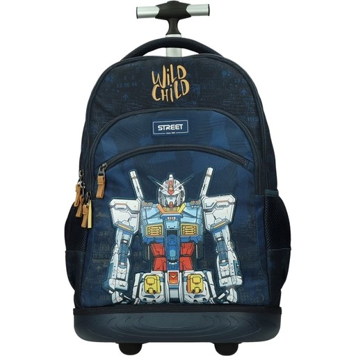 ΤΣΑΝΤΑ ΣΧΟΛΙΚΗ STREET TROLLEY ROBOTS 34x22x45 cm (με εργονομική πλάτη air system και σκληρό πάτο)