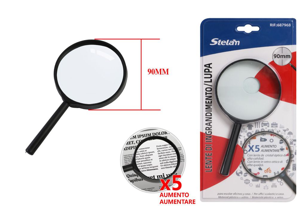 Μεγεθυντικός Φακός Stelan x5 – Οπτικός Κρύσταλλος, 90mm