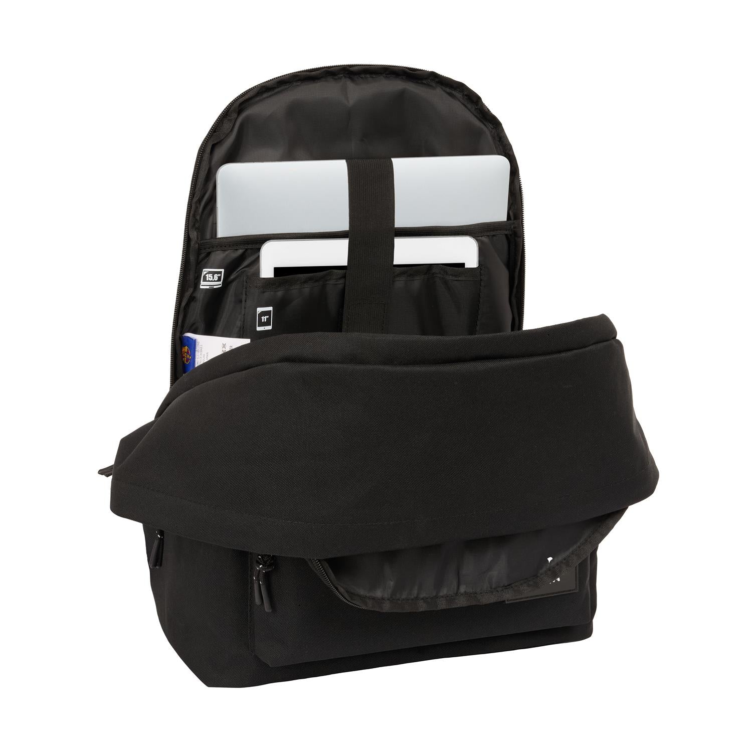 Σάκιδιο F.C. Barcelona - Laptop Double Backpack 40cm Μαύρο + USB