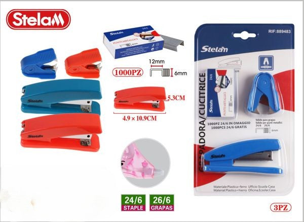 Συρραπτικό & Αποσυρραπτικό STELAM 889483 με Ανταλλακτικά – 24/6 & 26/6