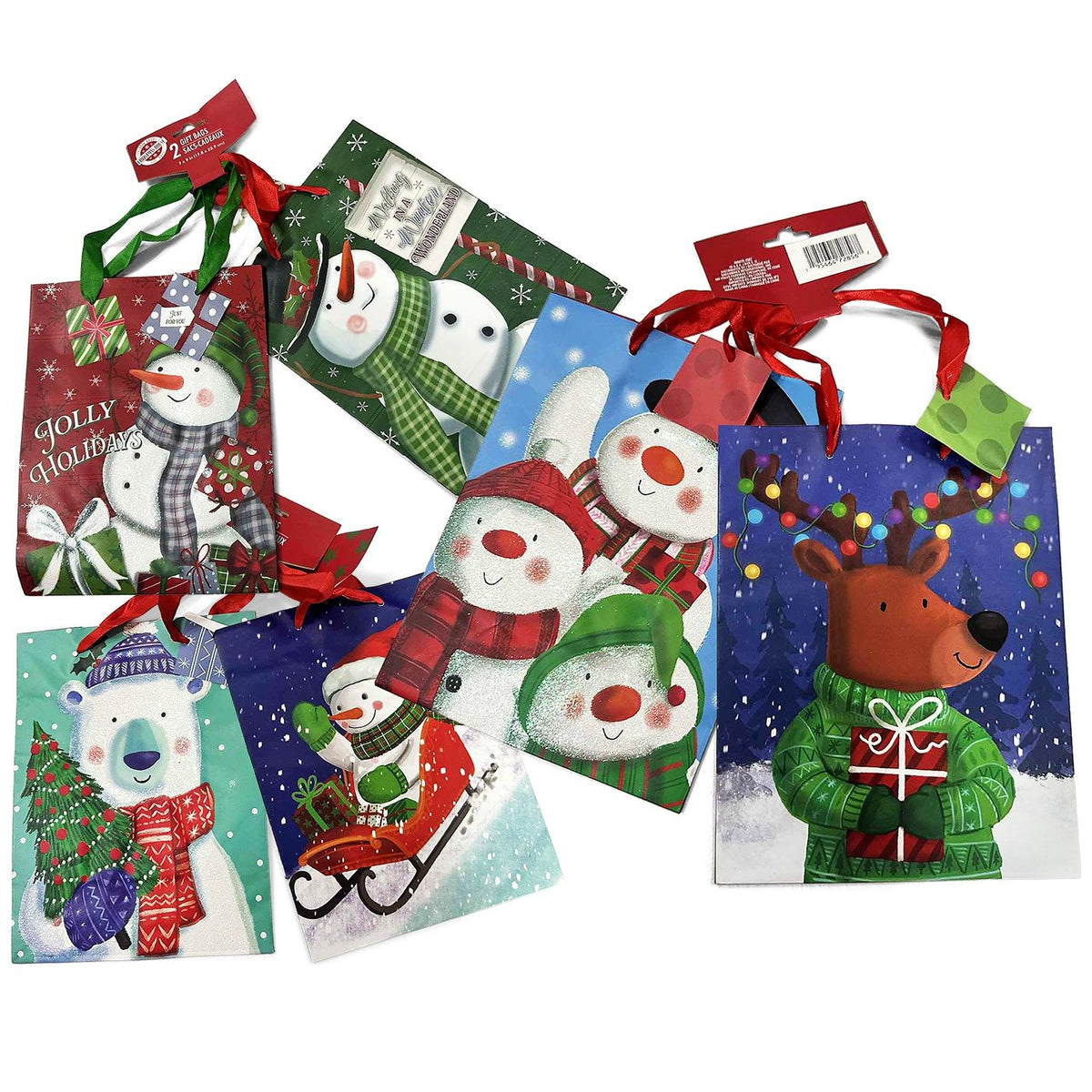 Τσάντα Δώρου Xmas σετ 2τεμ 23x18cm 23x18x10cm Xmasfest 1133279