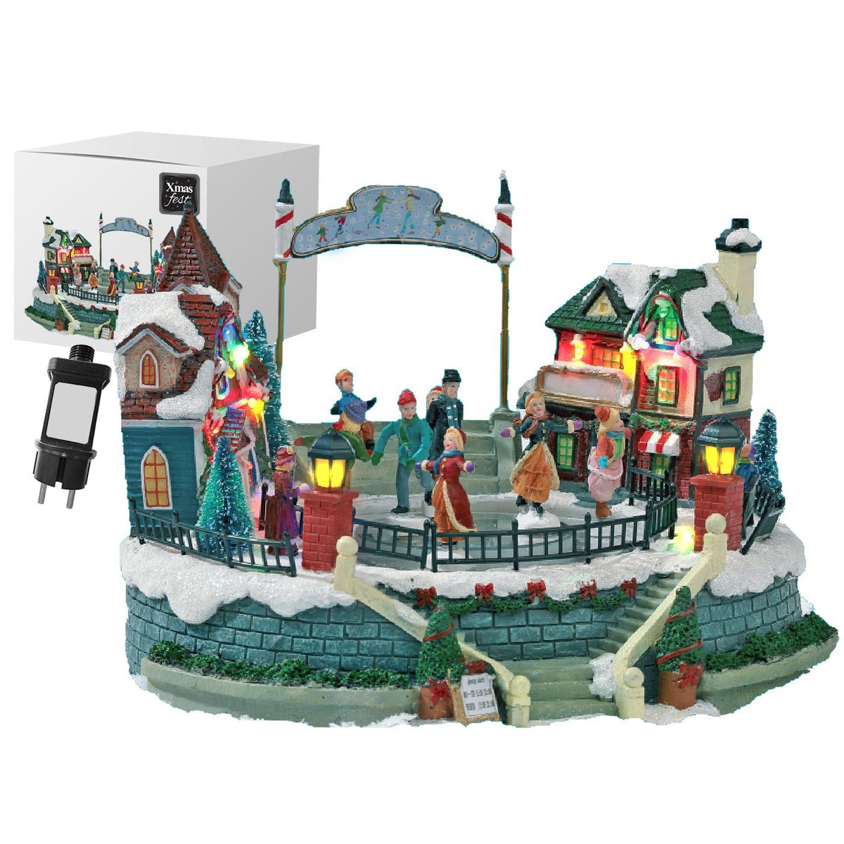 Παράσταση Xmas Παγοδρόμιο-Χωριό 26,5x25x18,5cm Xmasfest 1133479