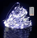 100 Λαμπάκια LED Copper Μπαταρίας Λευκό Ψυχρό σε Σειρά Σταθερά IP20 10,3m Xmasfest 1133506