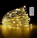 100 Λαμπάκια LED Copper Μπαταρίας Λευκό Θερμό σε Σειρά με Controller IP20 10,3m Xmasfest 1133507