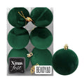 Μπάλες Βελούδινες Κυπαρίσσι πακ=6τεμ φ6 ø6cm Xmasfest 1133574