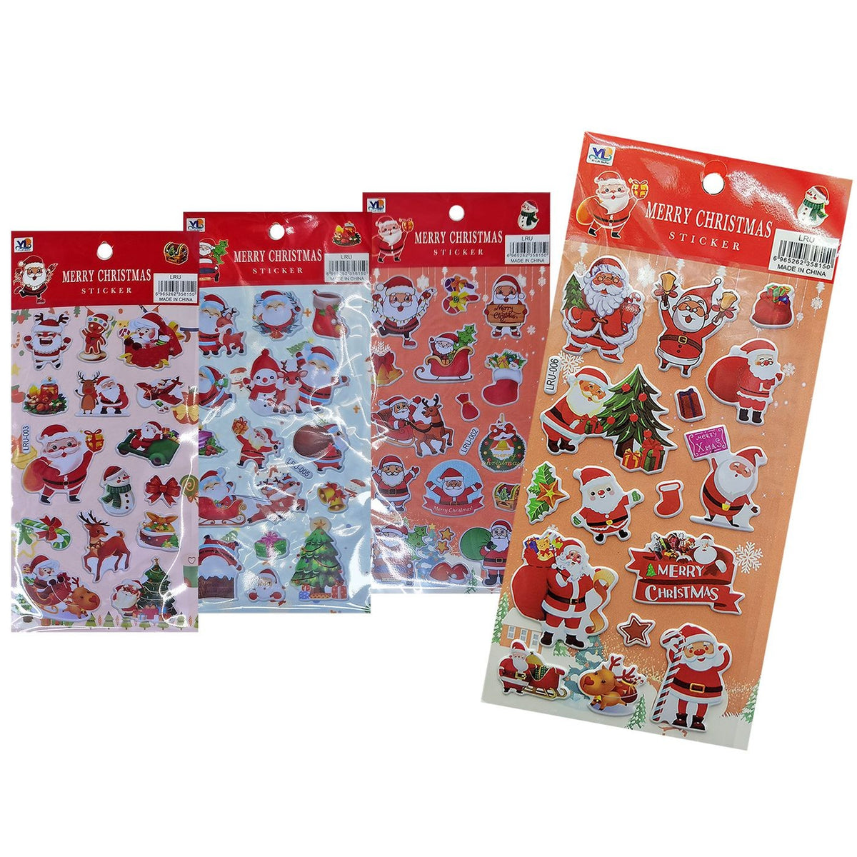 Αυτοκόλλητα 3D Xmas Καρτέλα Μικρή 22x10cm Xmasfest 1133604