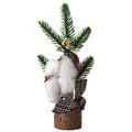 Δεντράκι σε Κορμό με Καρώ Φιόγκο 24cm Xmasfest 1133651