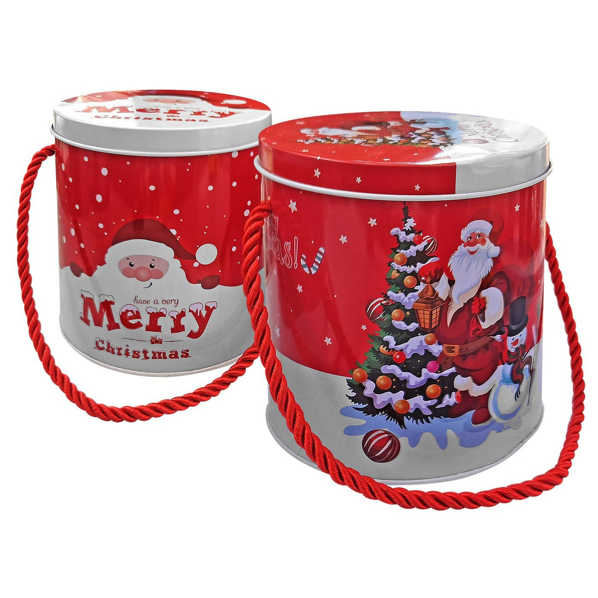 Κουτί Μεταλλικό Κυλινδρικό με Κορδόνι Xmas 11x11cm Xmasfest 1133685