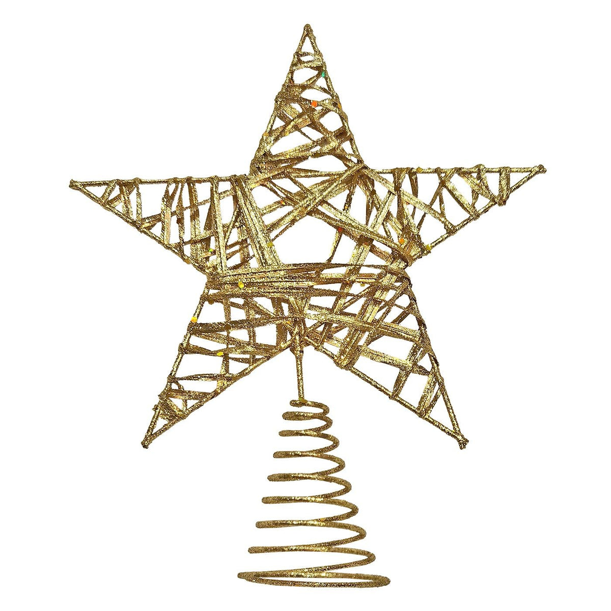 Κορυφή Μεταλλική Σπιράλ Άστρο Χρυσό 22x18cm Xmasfest 1133772