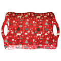 Δίσκος Πλαστικός Ορθογώνιος Merry Christmas με Μπάλες 38x26cm Xmasfest 1133871