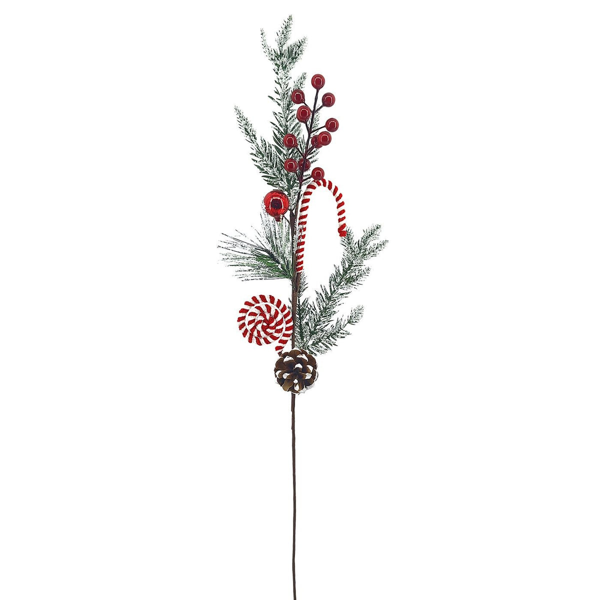 Κλαδί με Γλειφιτζούρι, Κουκουνάρι, γκι 70cm Xmasfest 1133895