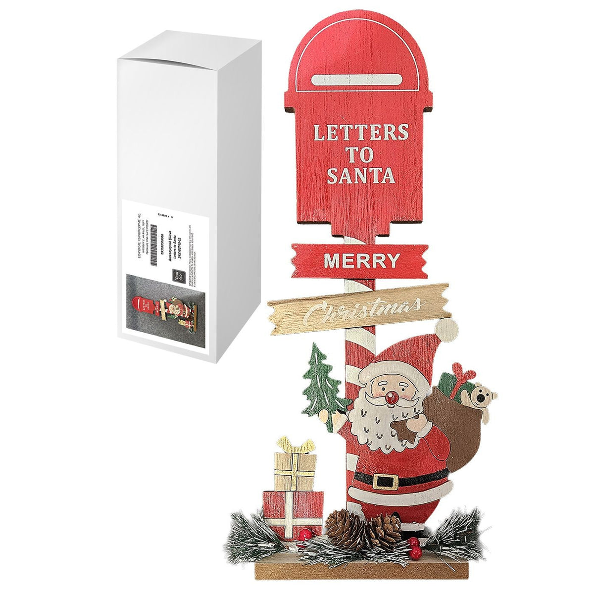 Διακοσμητικό Ξύλινο Letters to Santa 40x17x6cm Xmasfest 1133913
