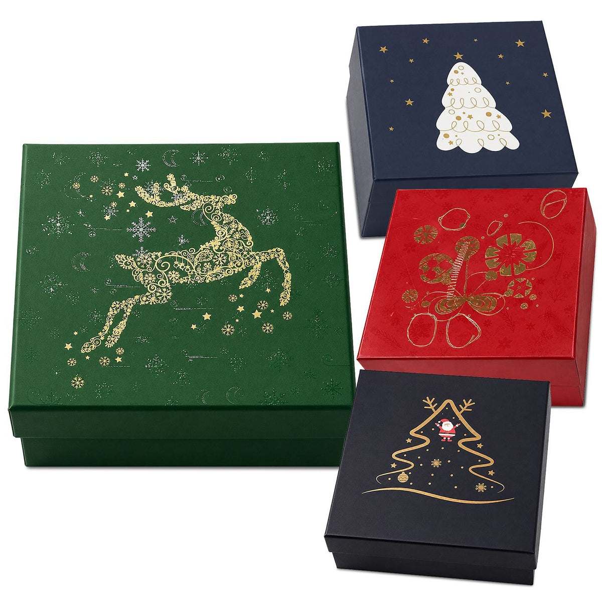 Κουτι Χάρτινο Χριστουγεννιάτικο 17x17x8cm Xmasfest 1134140