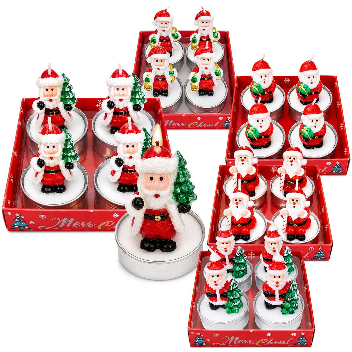 Κεριά Ρεσώ Άγιος με Δέντρο σετ=4 τεμ 73gr Xmasfest 1134157