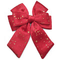Φιόγκος Κόκκινος Διπλός Χρυσά Σχέδια 33x25cm Xmasfest 1134177