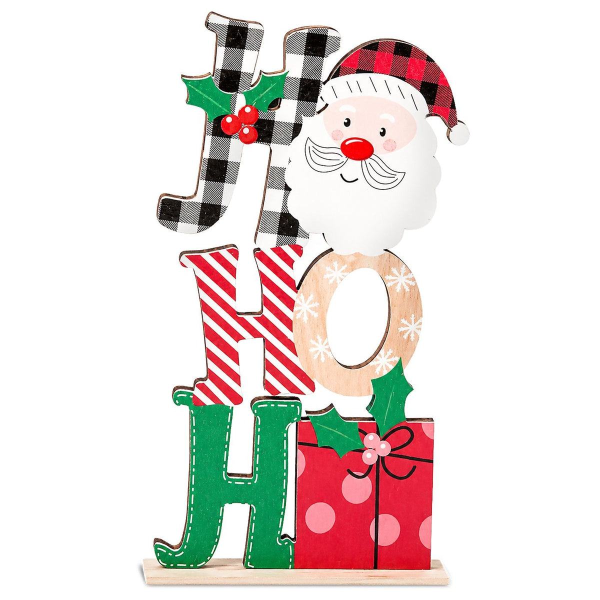 Επιτραπέζιο Διακοσμητικό Ξύλινο HoHoHo 17x9cm Xmasfest 1134247