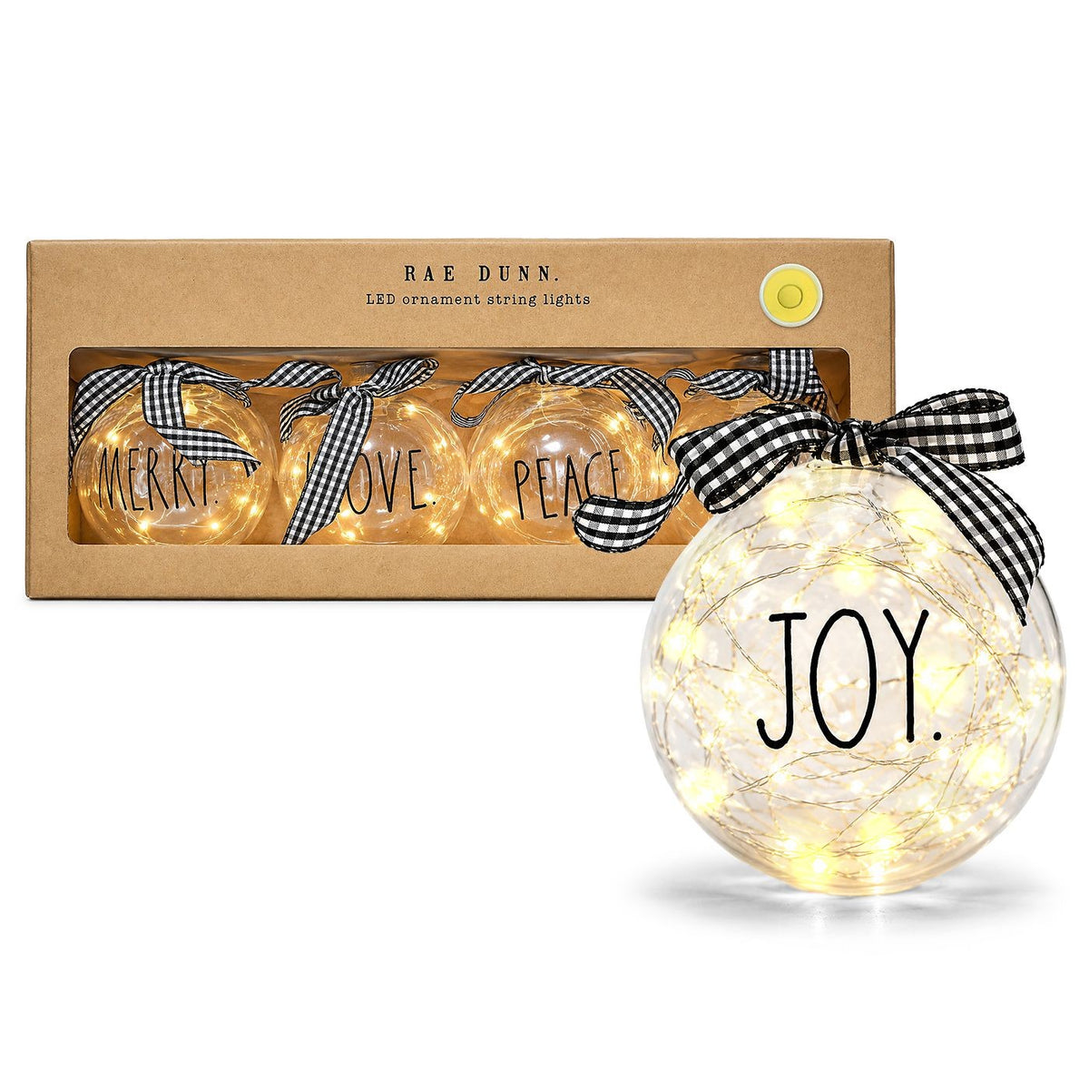 Μπάλες Γιρλάντα Xmas με Ευχές & LED 1,8m ø9,5cm Xmasfest 1134288