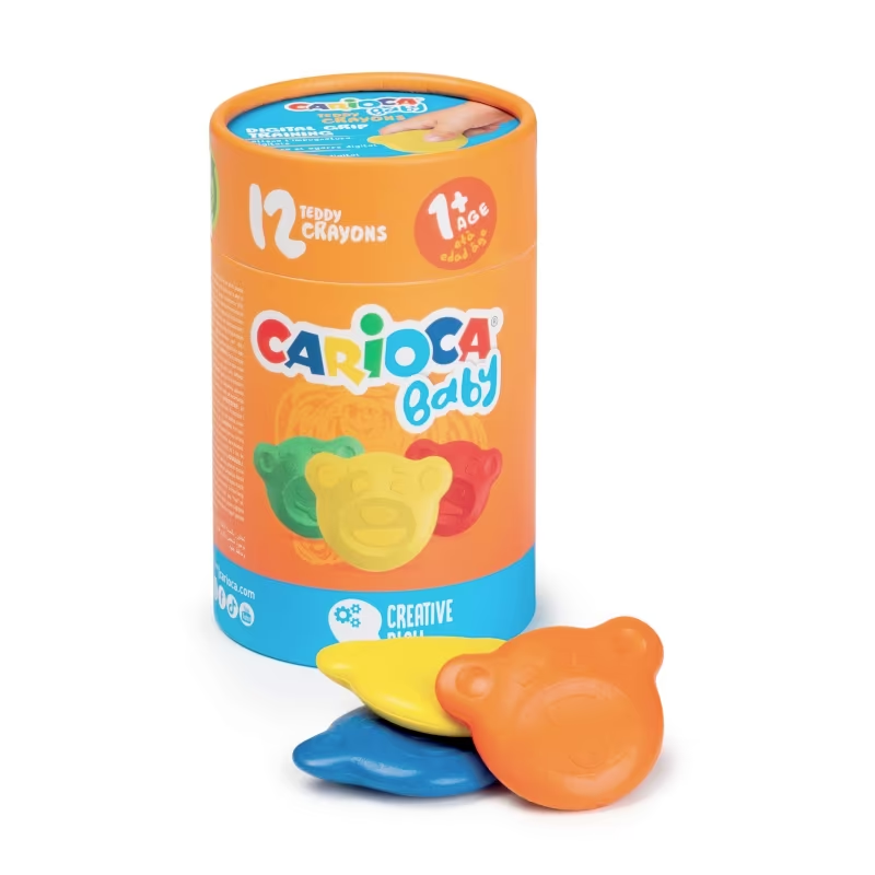 Κηρομπογιές Carioca Baby Teddy (1+) – Σετ 12 τεμαχίων