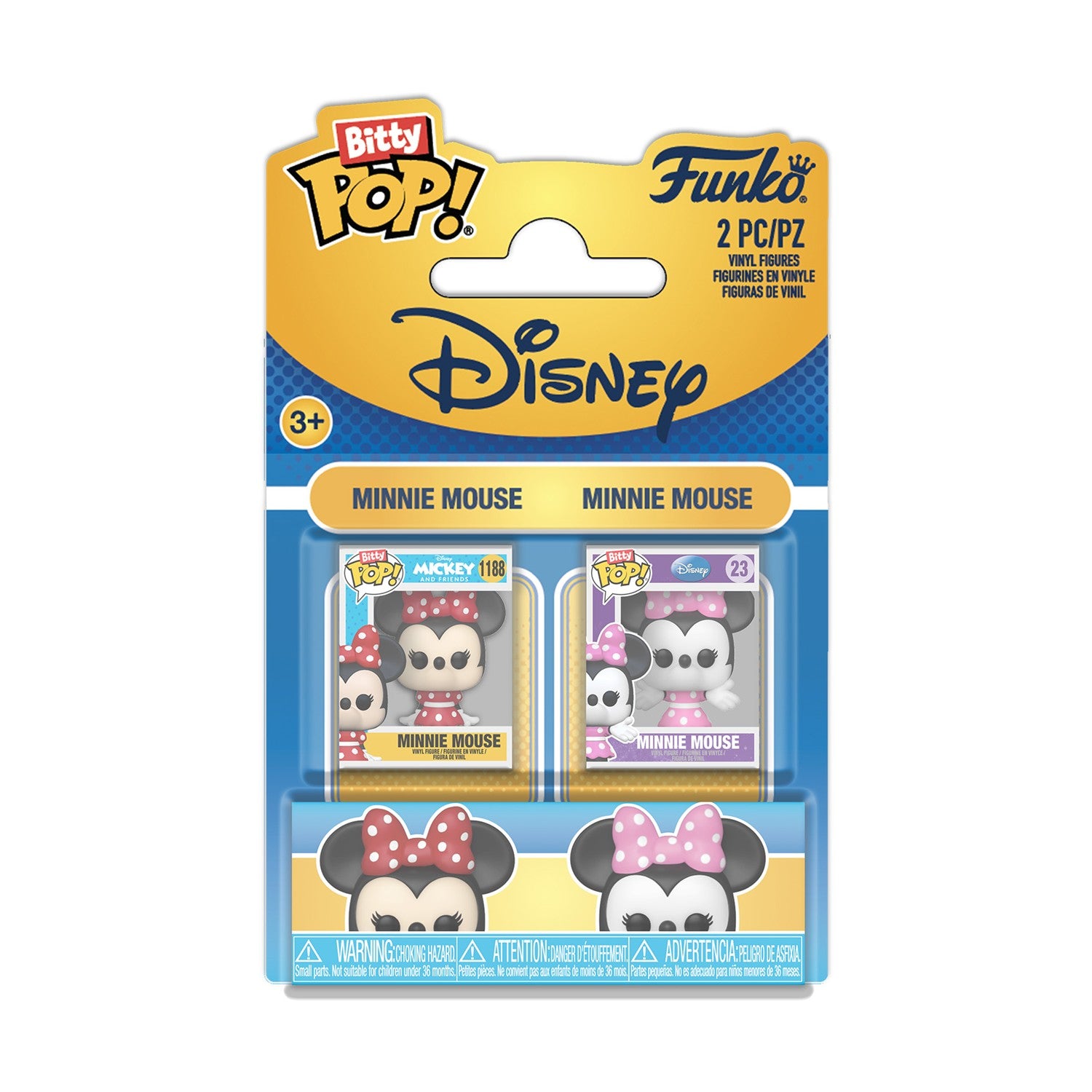 Funko Bitty Pop! Disney: Minnie Mouse & Minnie Mouse -2-Pack Vinyl Figures