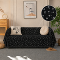 Chenille Ριχτάρι Καναπέ – C30-18 – Μαύρο Floral