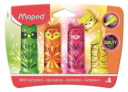 ΜΑΡΚΑΔΟΡΟΙ MAPED ΥΠΟΓΡΑΜΜΙΣΗΣ POCKET MINI FRIENDS MIX COLOR X4 BLISTER