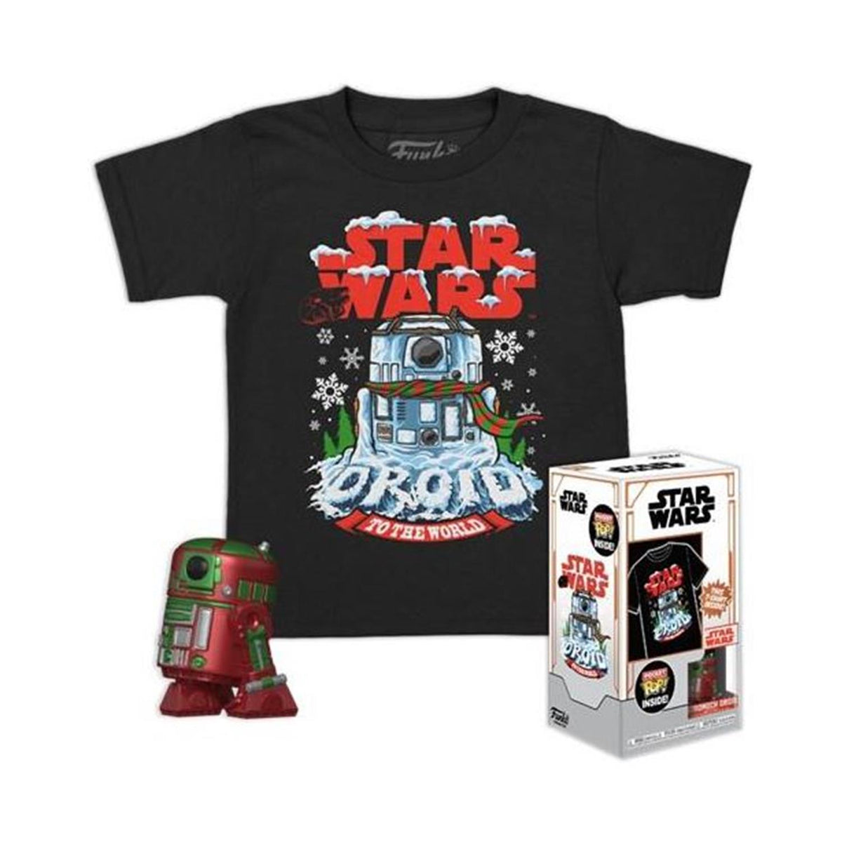 Funko Pocket Pop! & Tee (Child) Disney: Star Wars - Holiday R2-D2 (Metallic) Vinyl Figure & T-Shirt (S)