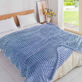 Κουβέρτα Extra Soft Ribbed Blanket με Ανάγλυφες Ρίγες – Γαλάζια