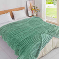 Κουβέρτα Extra Soft Ribbed Blanket με Ανάγλυφες Ρίγες – Πράσινη