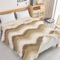 Κουβέρτα Extra Soft Ribbed Blanket με Ανάγλυφες Ρίγες - Καφέ–Μπεζ–Εκρού