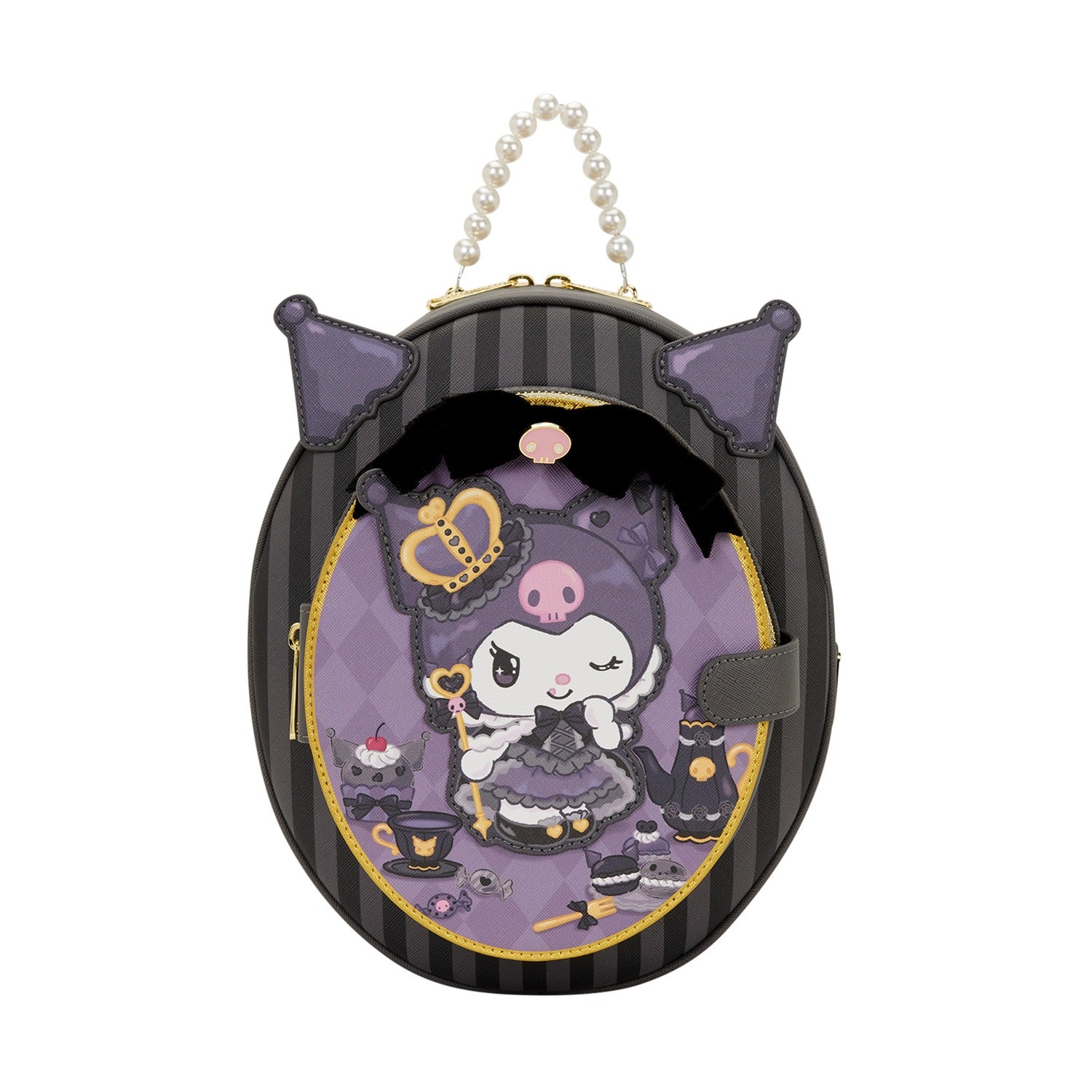 Loungefly Sanrio Kuromi 20η Επέτειος Cameo Mini Σακίδιο (SANBK0611)
