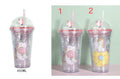 Παιδικό ποτήρι με καλαμάκι & καπάκι-ντομίν 450ml