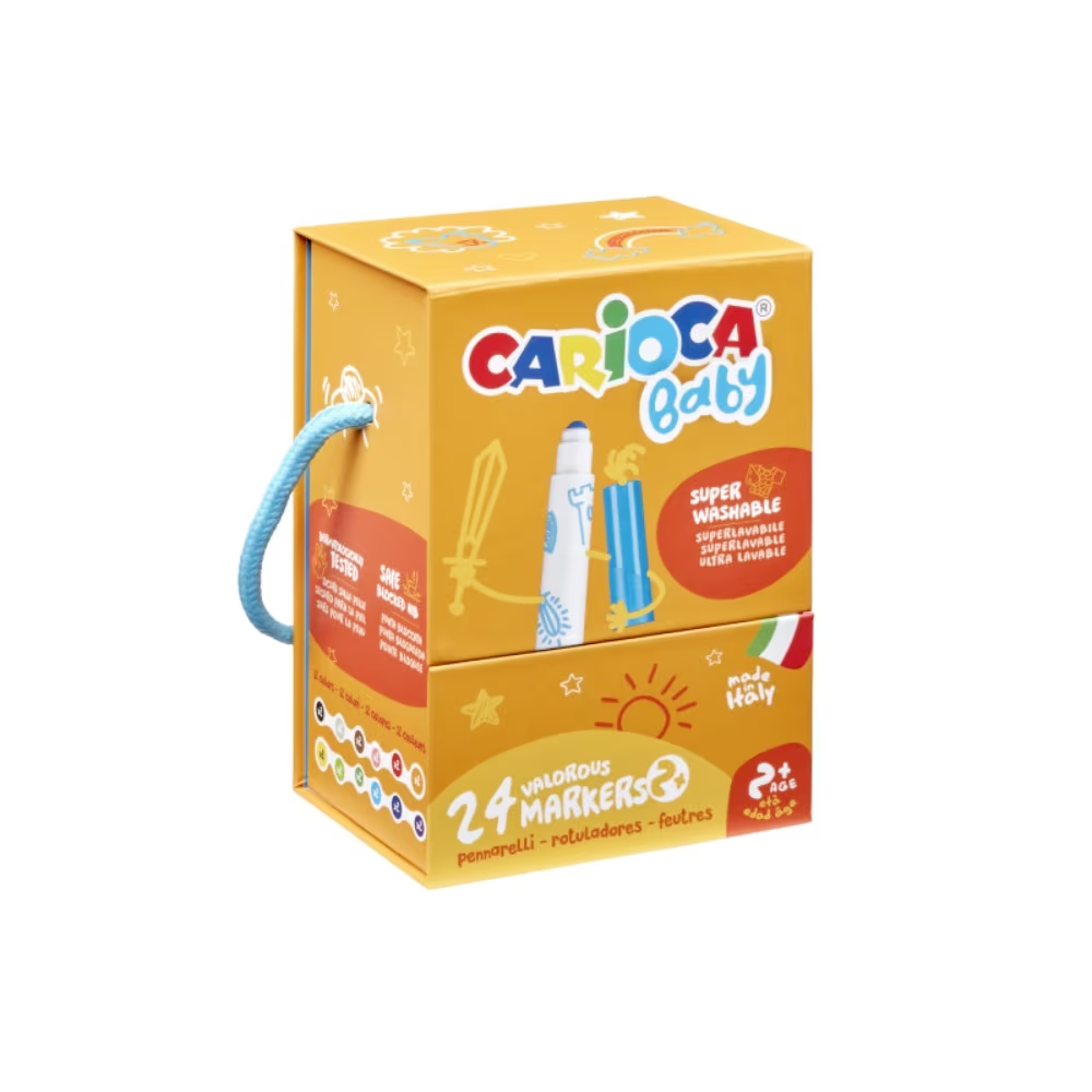 Μαρκαδόροι Ζωγραφικής Carioca Baby 2+ 24 τεμ.