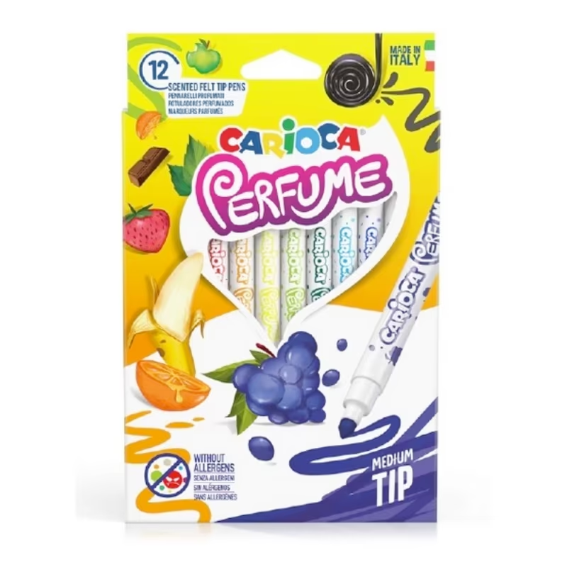 Μαρκαδόροι Carioca Perfume – Σετ 12 Χρωμάτων