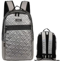 ΤΣΑΝΤΑ BACKPACK FASHION STREET SHINY SILVER METALLIC 31x16x45cm