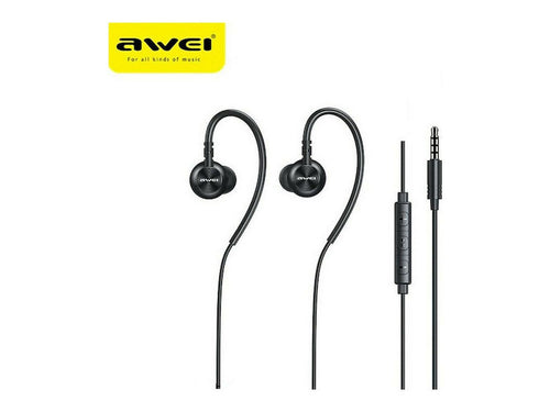 Μαύρα ακουστικά Awei L3 in-ear με βύσμα 3.5mm