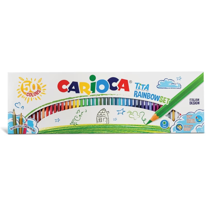 ΚΡΑΓΙΟΝ ΧΡΩΜΑΤΙΣΤΑ CARIOCA ΤΙΤΑ RAINBOW SET 50χρωμ.