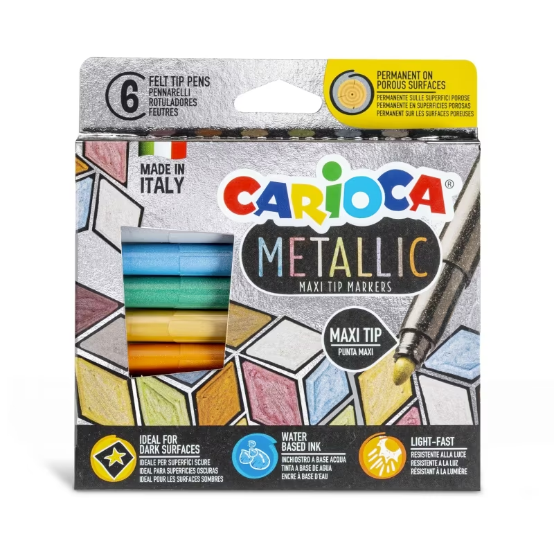 ΜΑΡΚΑΔΟΡΟΙ CARIOCA METALLIC 6 ΧΡΩΜΑΤΩΝ