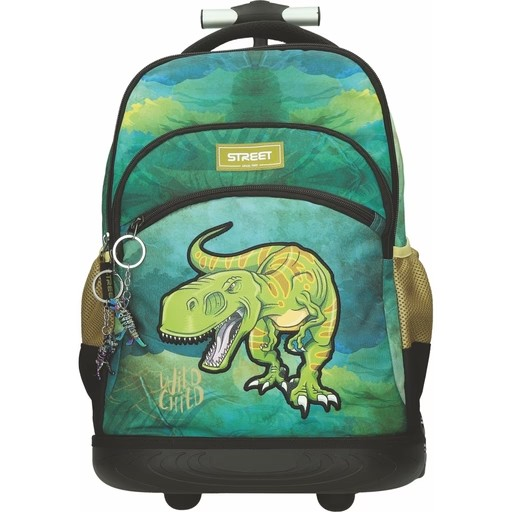 ΤΣΑΝΤΑ ΣΧΟΛΙΚΗ STREET TROLLEY DINOSAUR 34x22x45 cm (με εργονομική πλάτη air system και σκληρό πάτο)