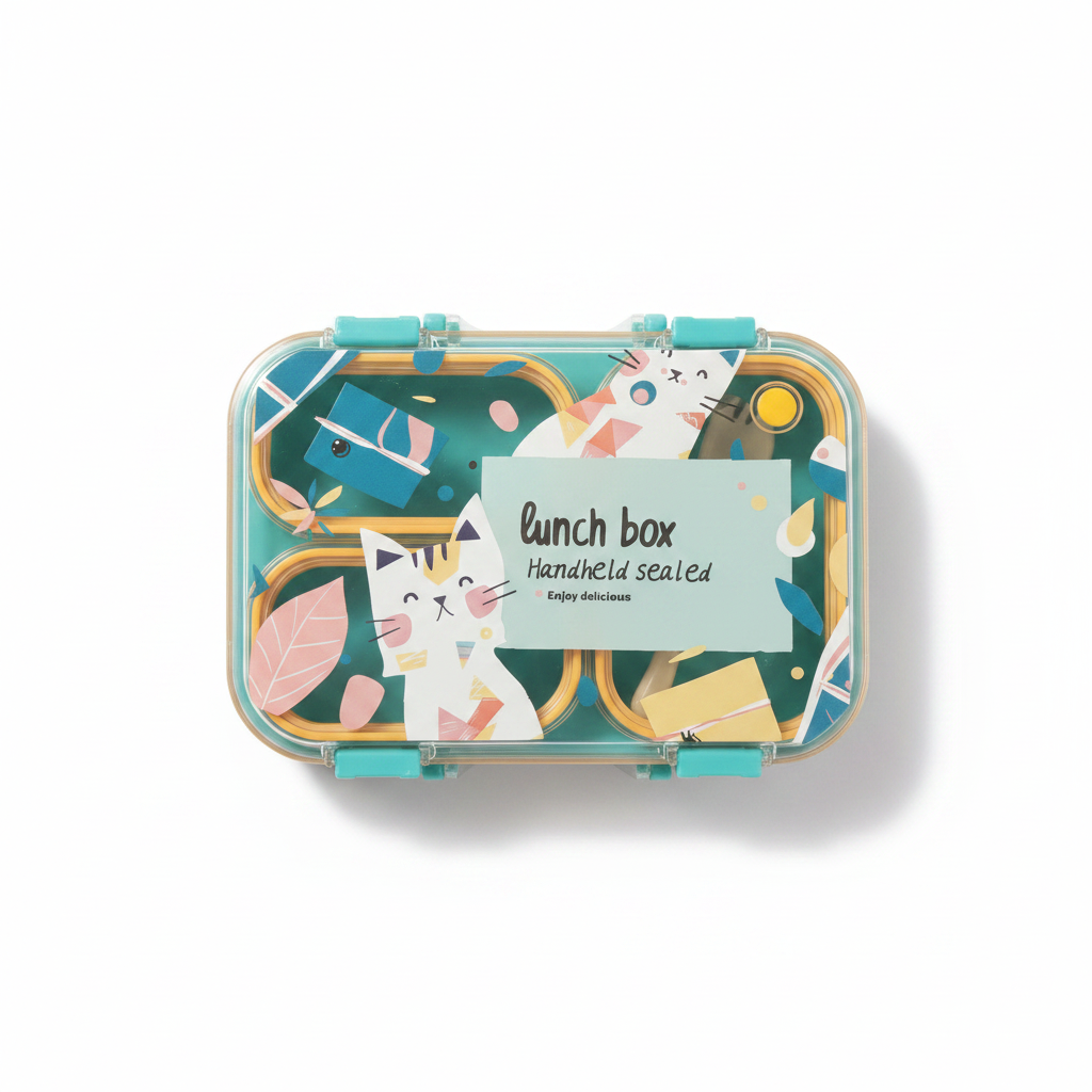 Handheld Sealed Lunch Box Τιρκουάζ - AI