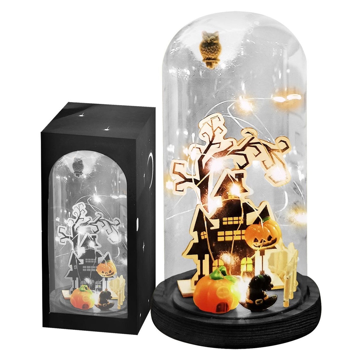Φωτιζόμενο Διακοσμητικό Halloween σε Καμπάνα με Στοιχειωμένο Σπίτι