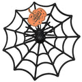 Διακοσμητικός Μαύρος Ιστός με Αράχνη και Glitter Halloween