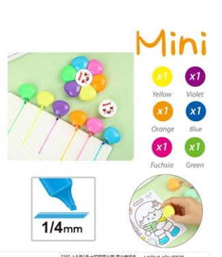 Υπογραμμιστές Mini Fluor Alsuomi - 6 χρώματα