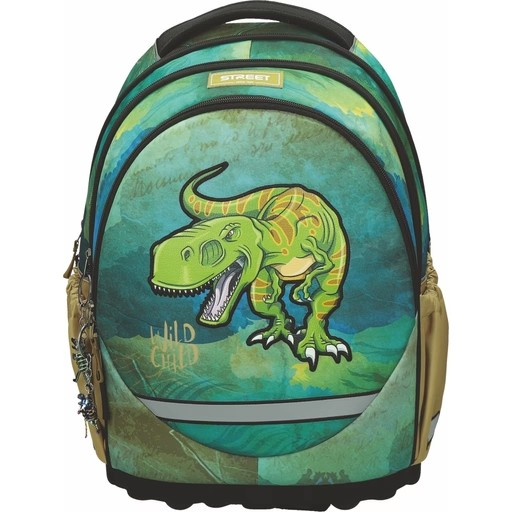 ΤΣΑΝΤΑ ΣΧΟΛΙΚΗ STREET DINOSAUR 31x16x43cm (με εργονομική πλάτη air system και σκληρό πάτο)